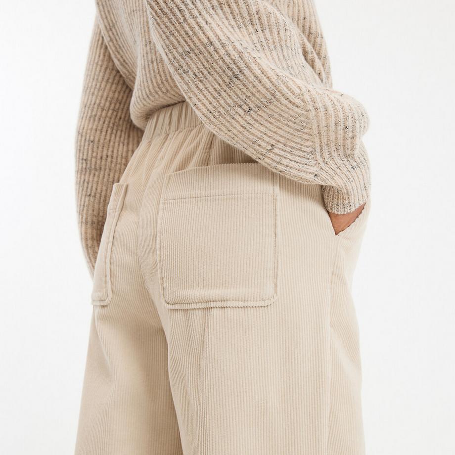 La Redoute Collections Pantaloni carota a vita alta in velluto a coste  