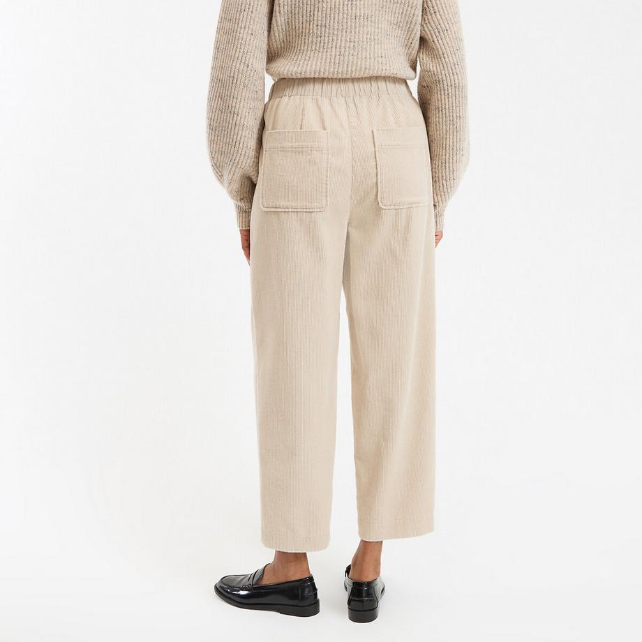 La Redoute Collections Pantaloni carota a vita alta in velluto a coste  