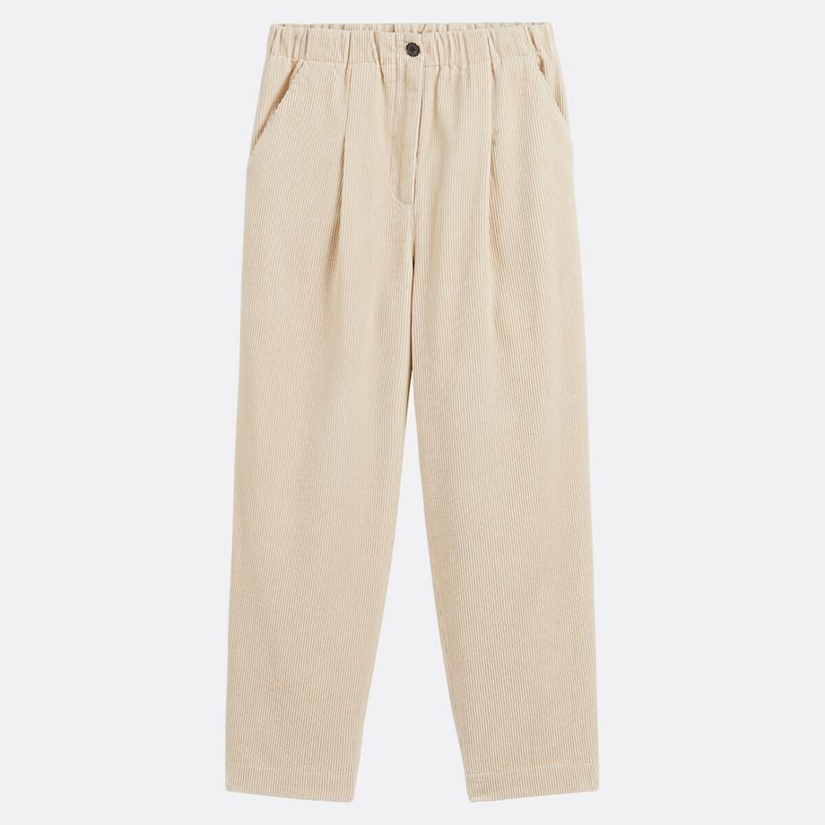 La Redoute Collections Pantaloni carota a vita alta in velluto a coste  