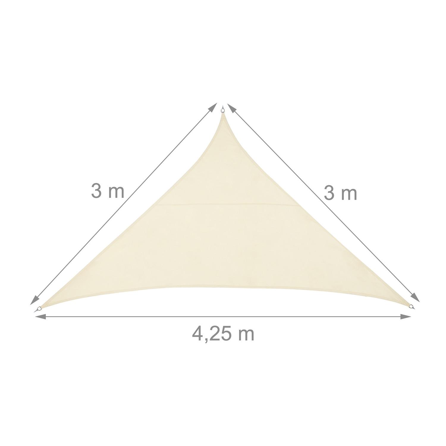 B2X Voile d'ombrage polyester triangulaire beige  