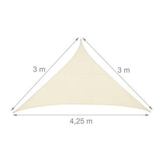 B2X Voile d'ombrage polyester triangulaire beige  