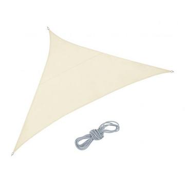 Voile d'ombrage polyester triangulaire beige