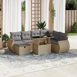 VidaXL set divano da giardino Polirattan  