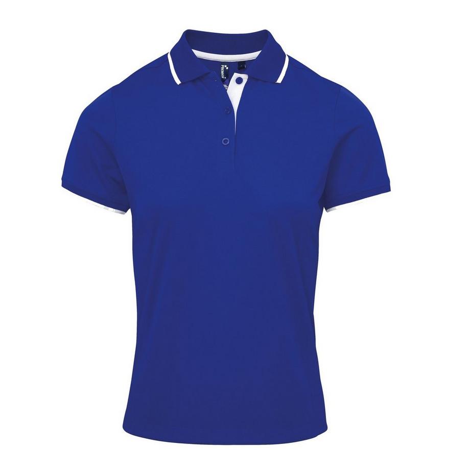 Polo à carreaux contrasté
