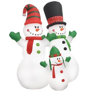 VidaXL Famille de bonhommes de neige gonflable  