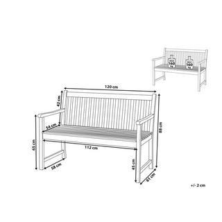 Beliani Panchina da giardino en Legno d'acacia certificato FSC® Classico VIVARA  