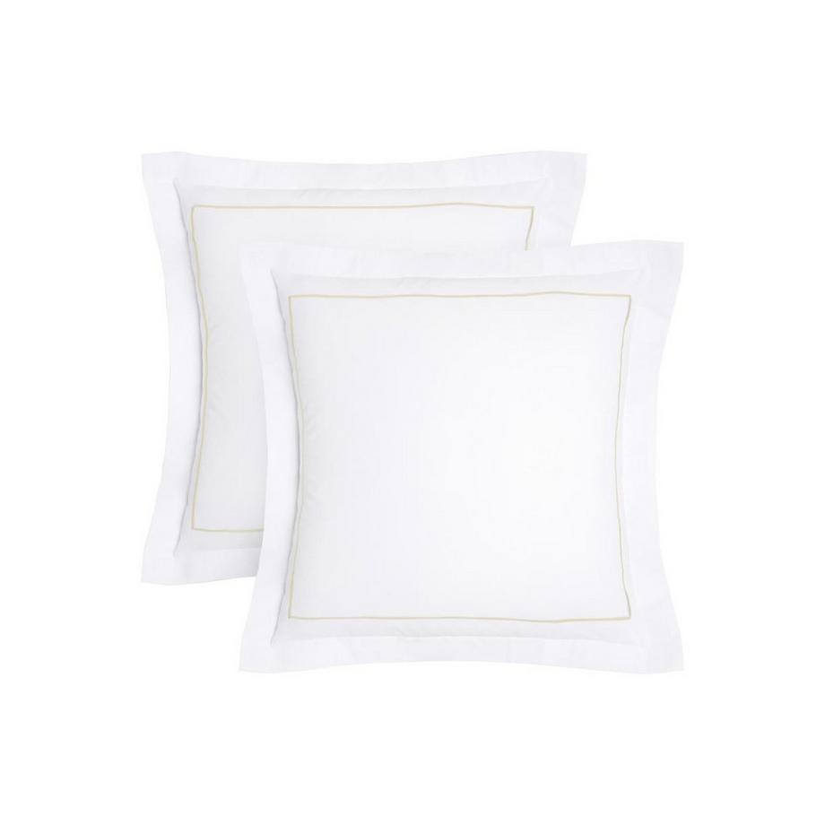 Vente-unique Charmy Set Copripiumino in Percalle con Striscia Decorativa  