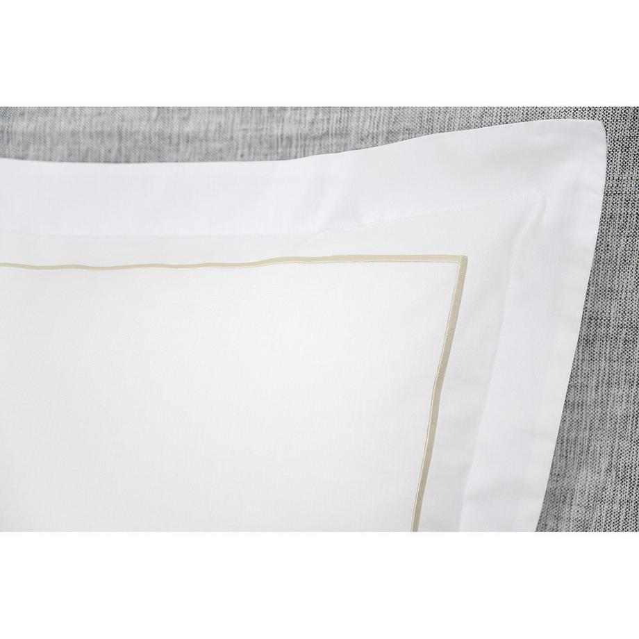 Vente-unique Charmy Set Copripiumino in Percalle con Striscia Decorativa  