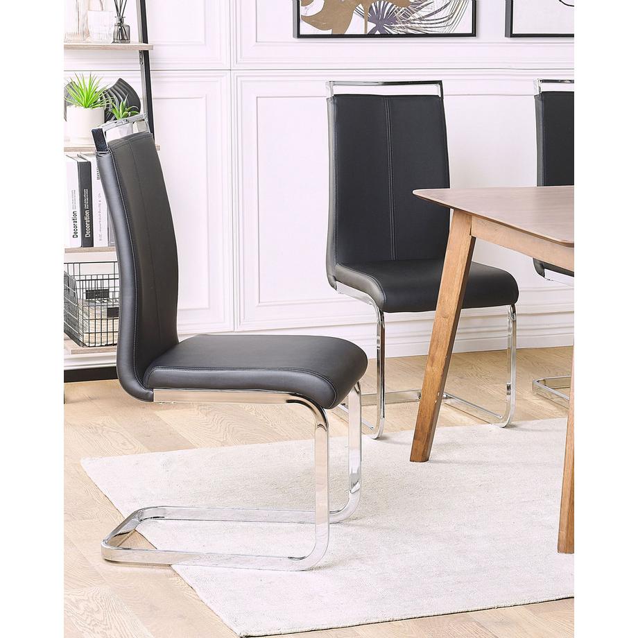 Beliani Set di 2 sedie da pranzo en Pelle sintetica  GREEDIN  