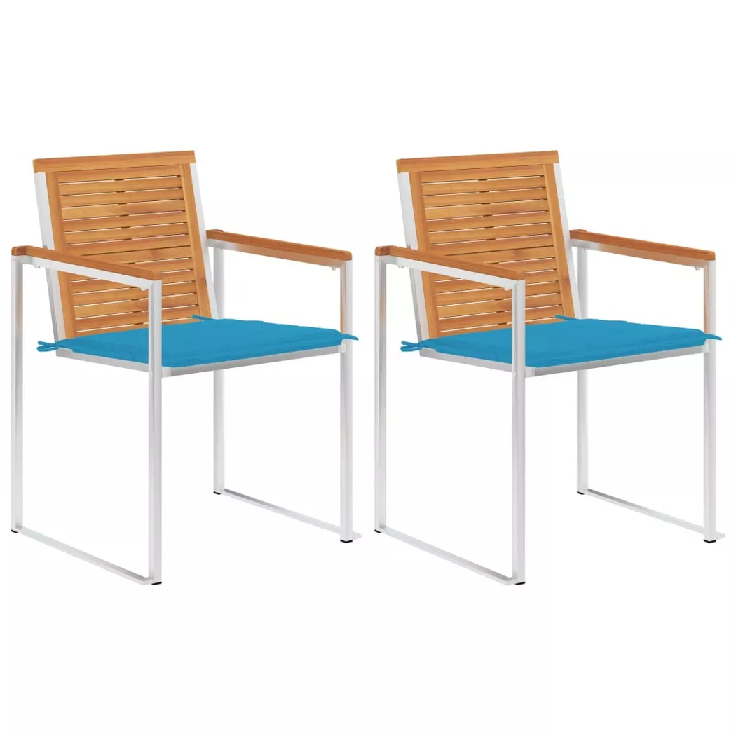 VidaXL - Gartenstuhl akazienholz, One Size, Blau