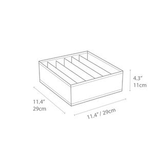 Bigso Box of Sweden SOFT Organizer Grau   6 Fächer breit  