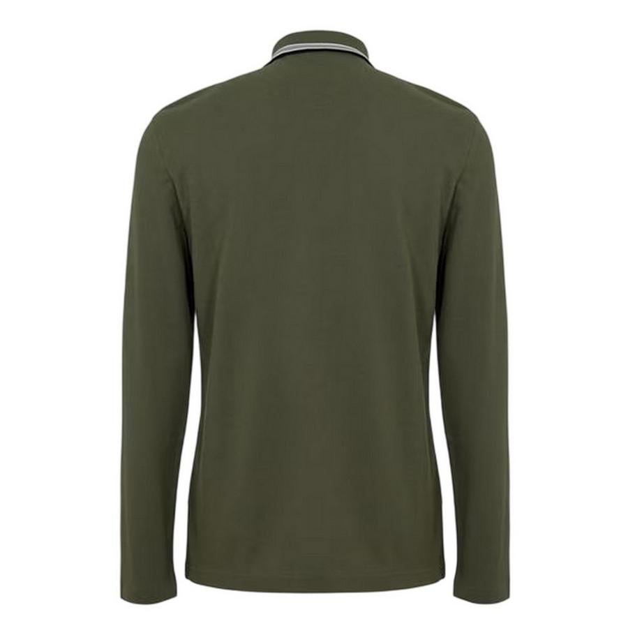 BOSS Polo Manches Longues avec Logo Brodé  