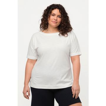 T-shirt oversized à col rond, manches courtes, coton bio