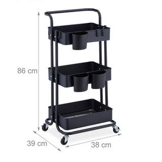 Northix Wagen mit 3 Ablagen  