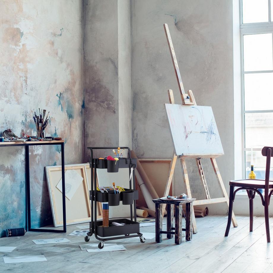 Northix Carrello con 3 ripiani  