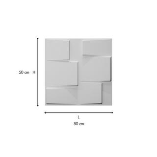 Vente-unique 3D Wandpaneel Brick 1 Pack 3 m² Set aus Teilen  