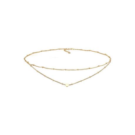 Elli  Halskette Choker Layer Herz 