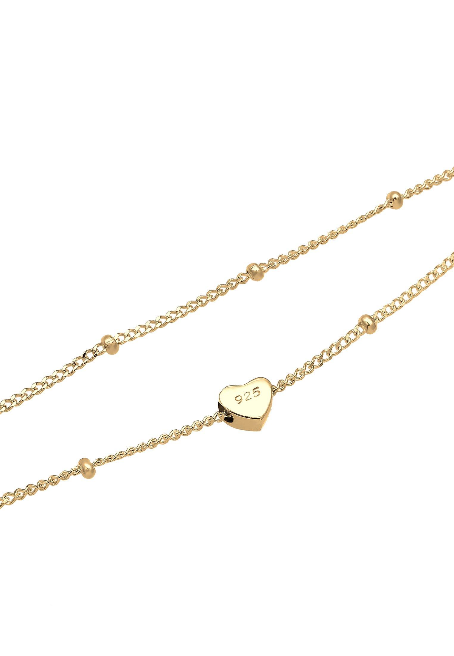 Elli  Halskette Choker Layer Herz 