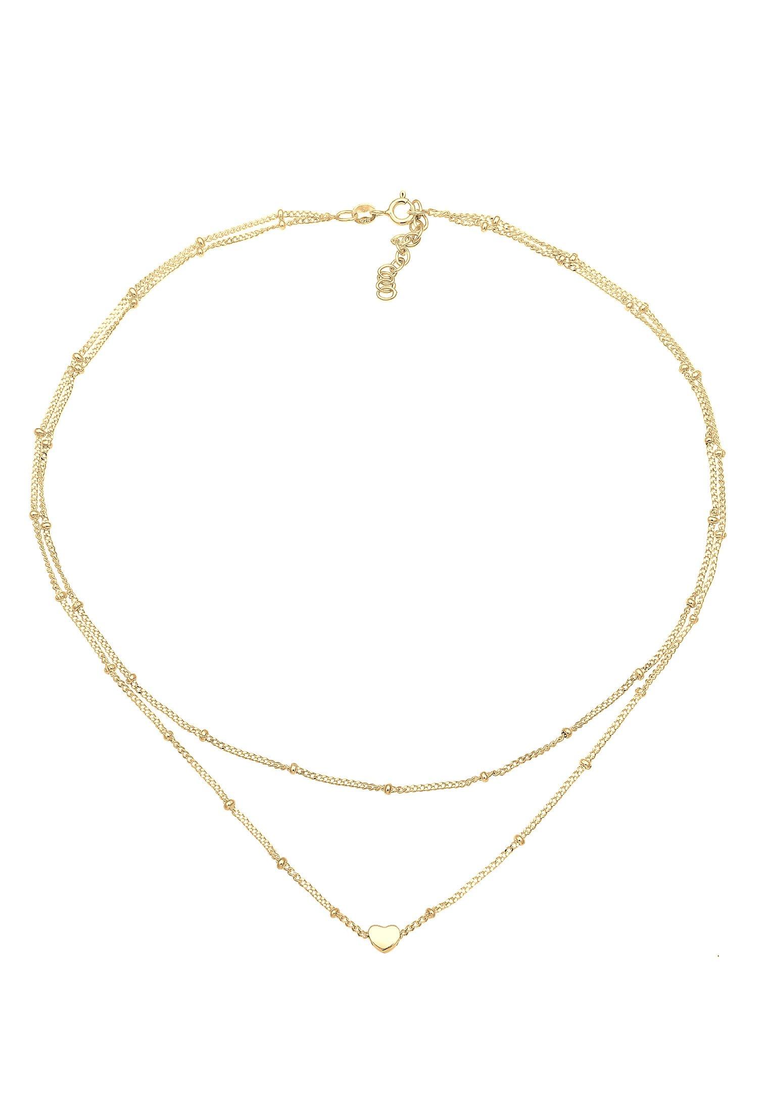 Elli  Halskette Choker Layer Herz 