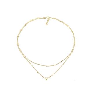 Elli  Halskette Choker Layer Herz 