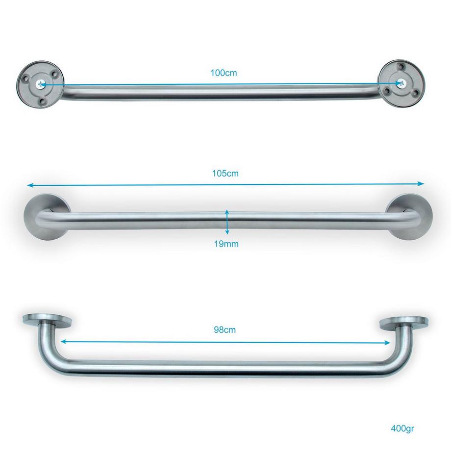 Intirilife Spazzolato portasciugamani  