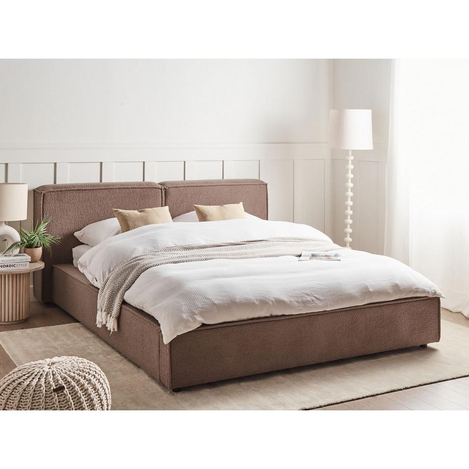 Beliani Letto en Bouclé Retrò LINARDS  