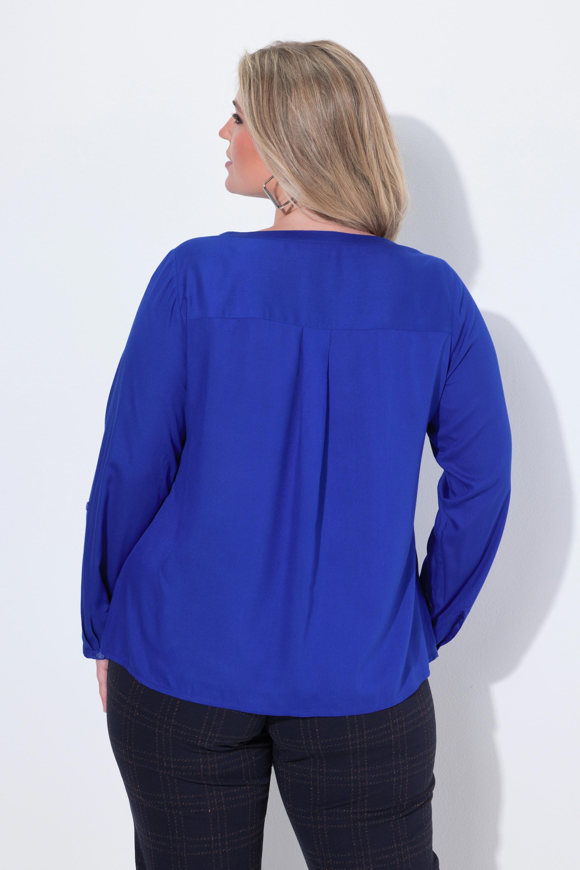 Ulla Popken Tunica Svasata Girocollo Maniche Lunghe  