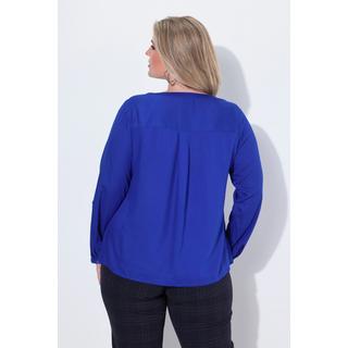 Ulla Popken Tunica Svasata Girocollo Maniche Lunghe  