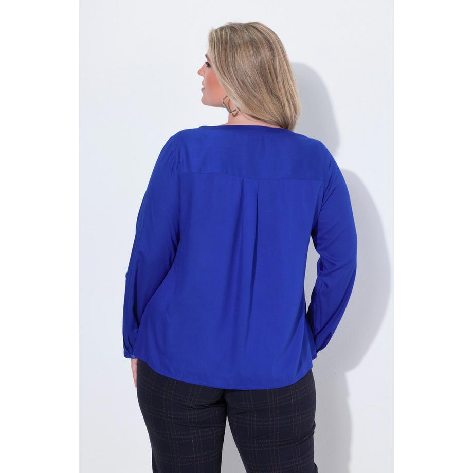 Ulla Popken Tunica Svasata Girocollo Maniche Lunghe  