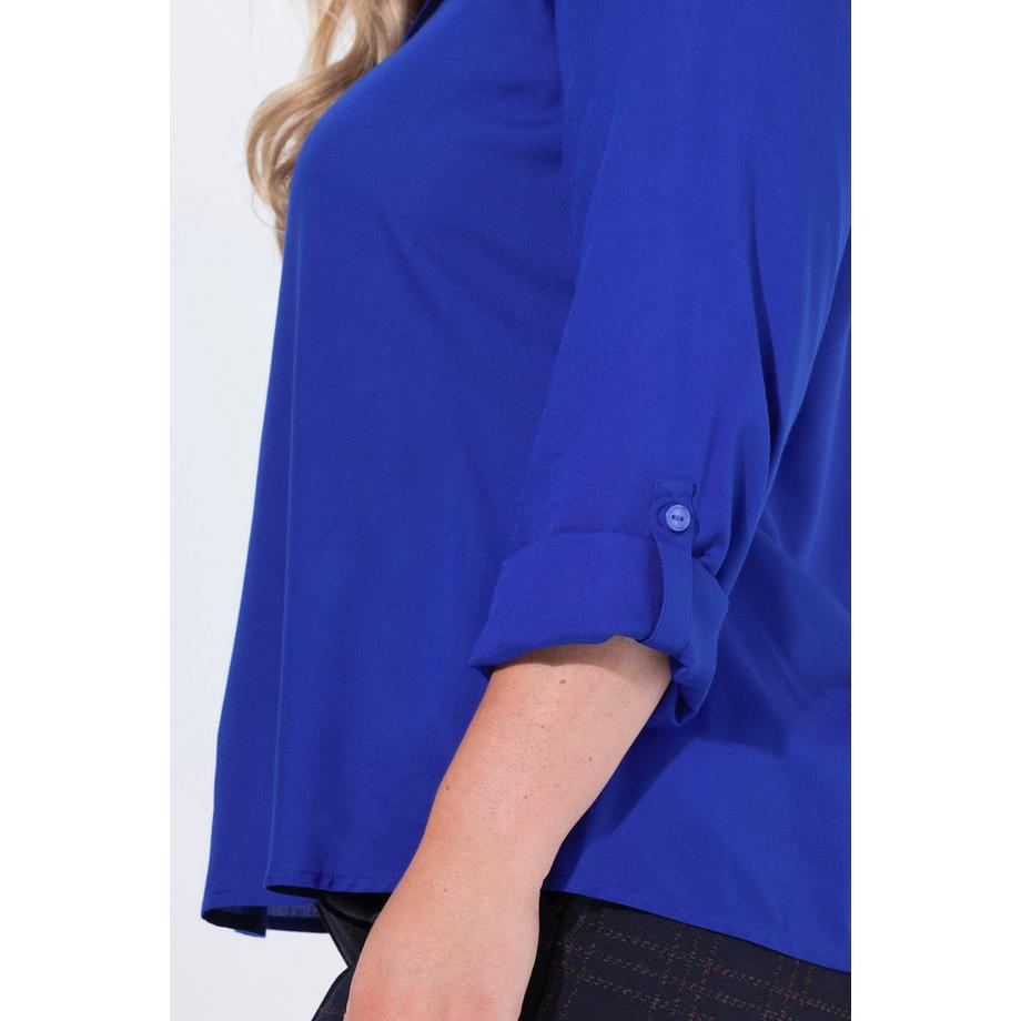 Ulla Popken Tunica Svasata Girocollo Maniche Lunghe  