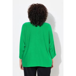 Ulla Popken Pull Encolure Bateau Passepoils Manches 3/4  