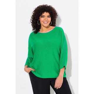 Ulla Popken Pull Encolure Bateau Passepoils Manches 3/4  