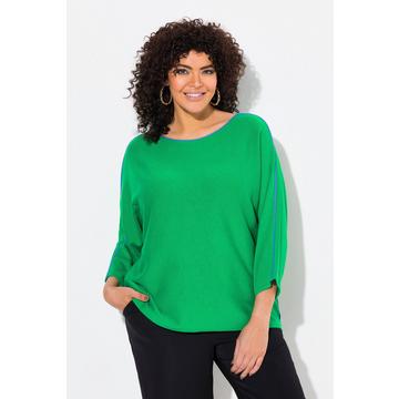 Pull encolure bateau, passepoils et manches 3/4
