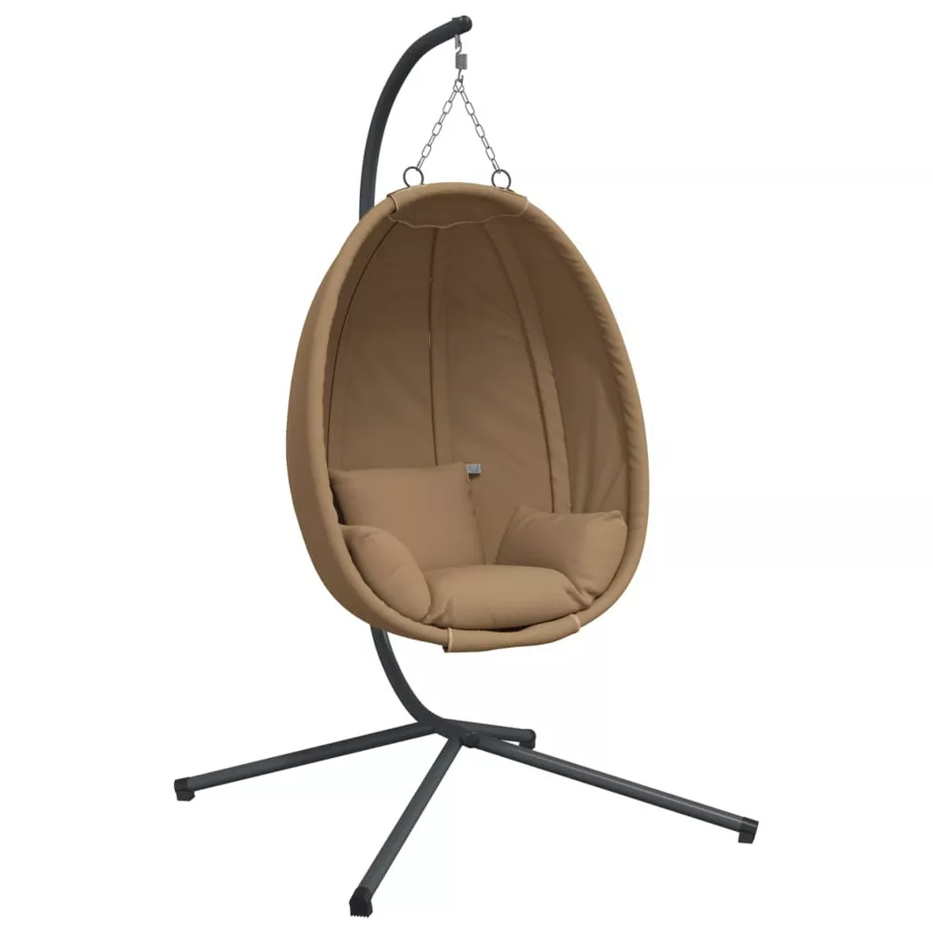 VidaXL - sedia a uovo sospesa Tessuto, One Size, Beige