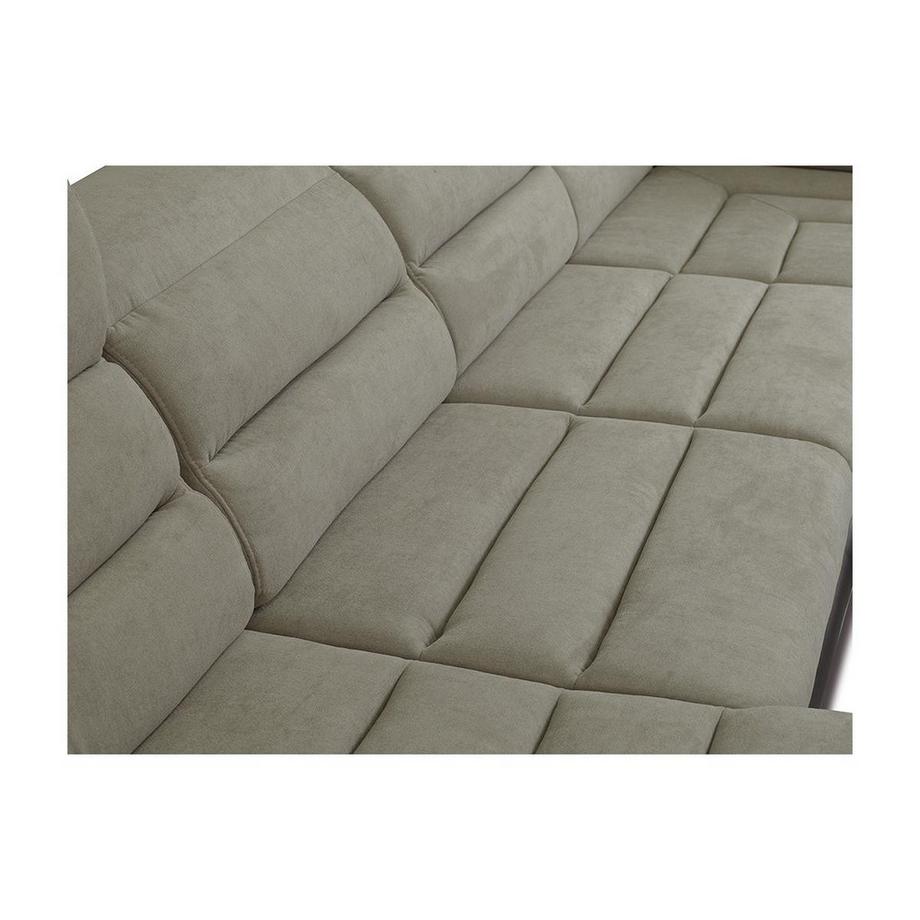 Vente-unique Wohnlandschaft mit Schlaffunktion BOILEAU Ecke Links Braun  