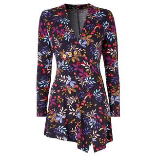 Joe Browns Tunica Aderente Floreale Orlo Asimmetrico Maniche Lunghe  