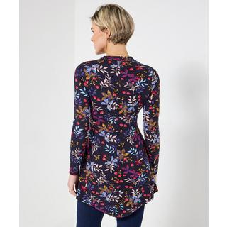 Joe Browns Tunica Aderente Floreale Orlo Asimmetrico Maniche Lunghe  