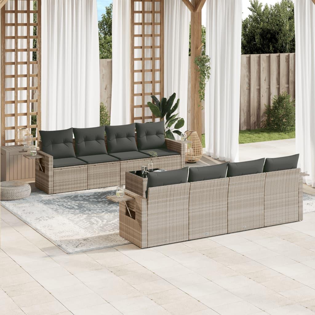 VidaXL set divano da giardino Polirattan  