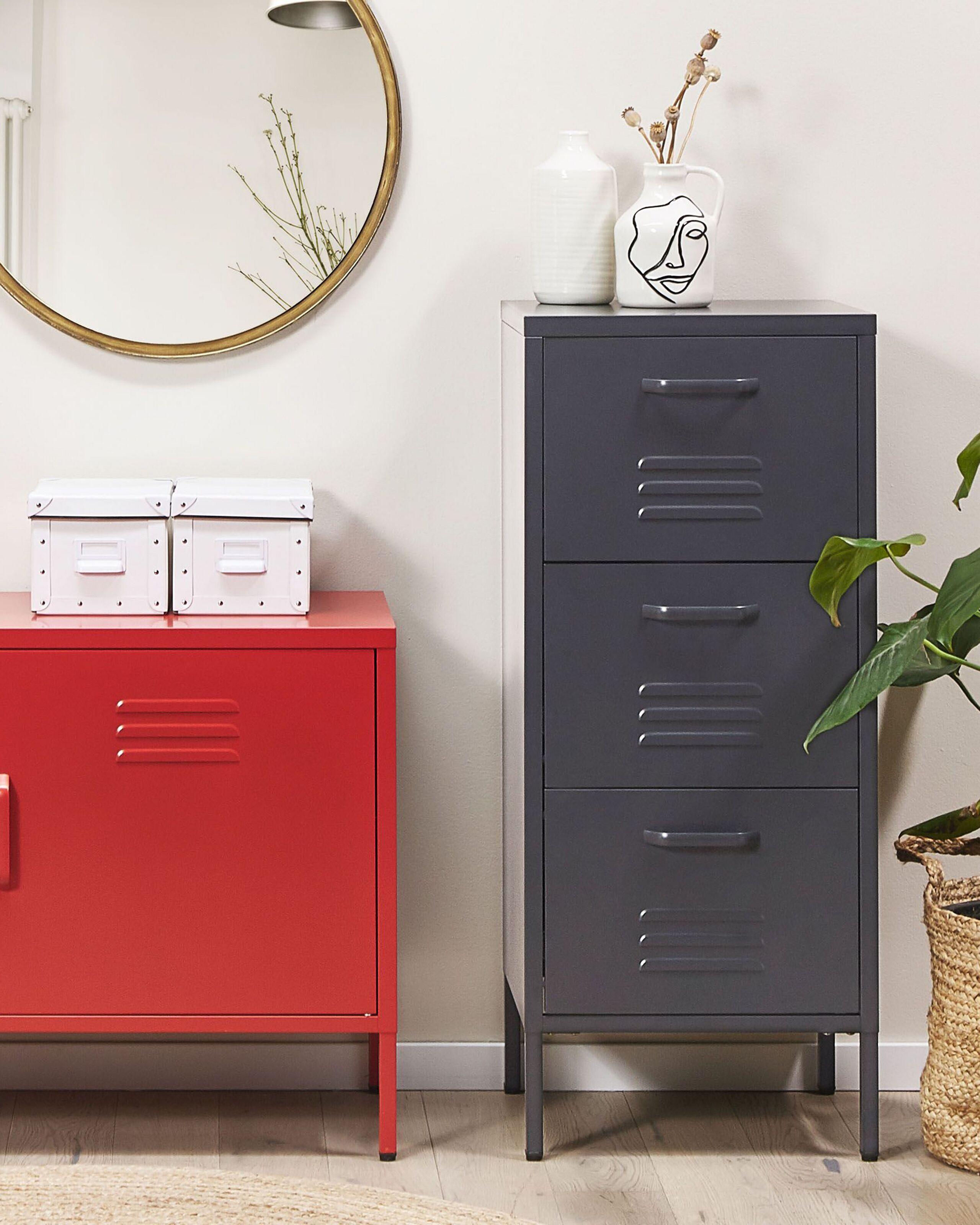 Beliani Armadietto da ufficio en Acciaio Moderno WOSTOK  