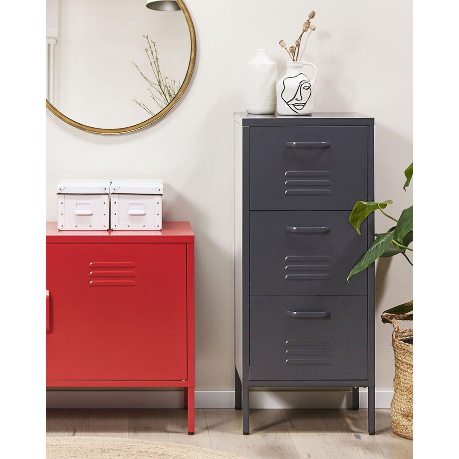 Beliani Armadietto da ufficio en Acciaio Moderno WOSTOK  