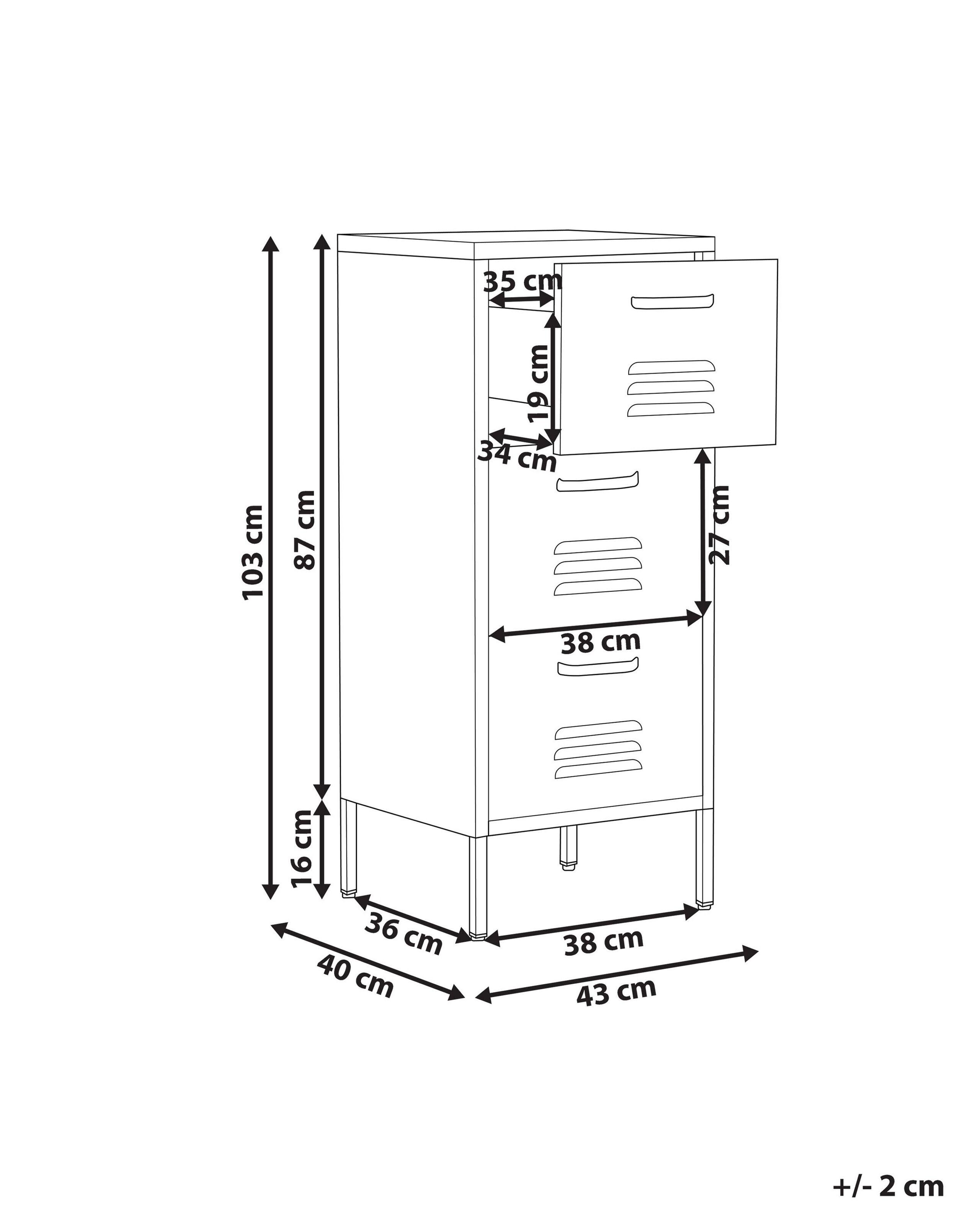 Beliani Meuble de rangement en Acier Moderne WOSTOK  