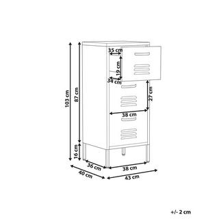 Beliani Meuble de rangement en Acier Moderne WOSTOK  