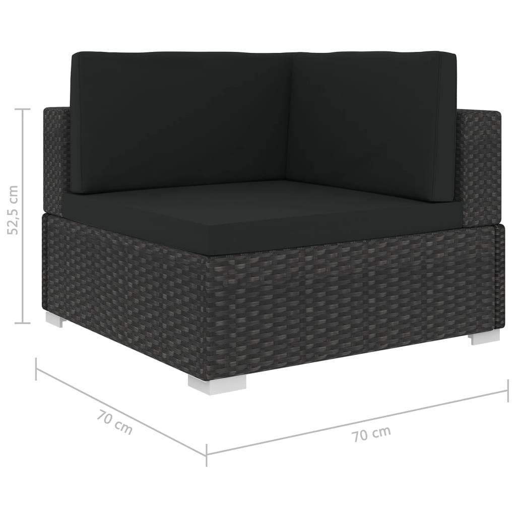 VidaXL set divano da giardino Polirattan  