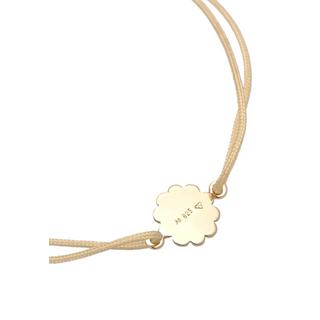 Elli  Armband Nylon Blüte Flower Anhänger 925 Silber Vergoldet 