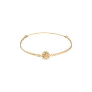 Elli  Armband Nylon Blüte Flower Anhänger 925 Silber Vergoldet 