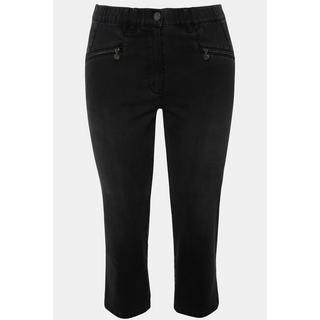 Ulla Popken  Jean Mony 7/8, taille élastique, poches zippées 