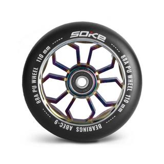 B2X  Roues couleur arc-en-ciel pour scooter 110 mm, pack de 2 