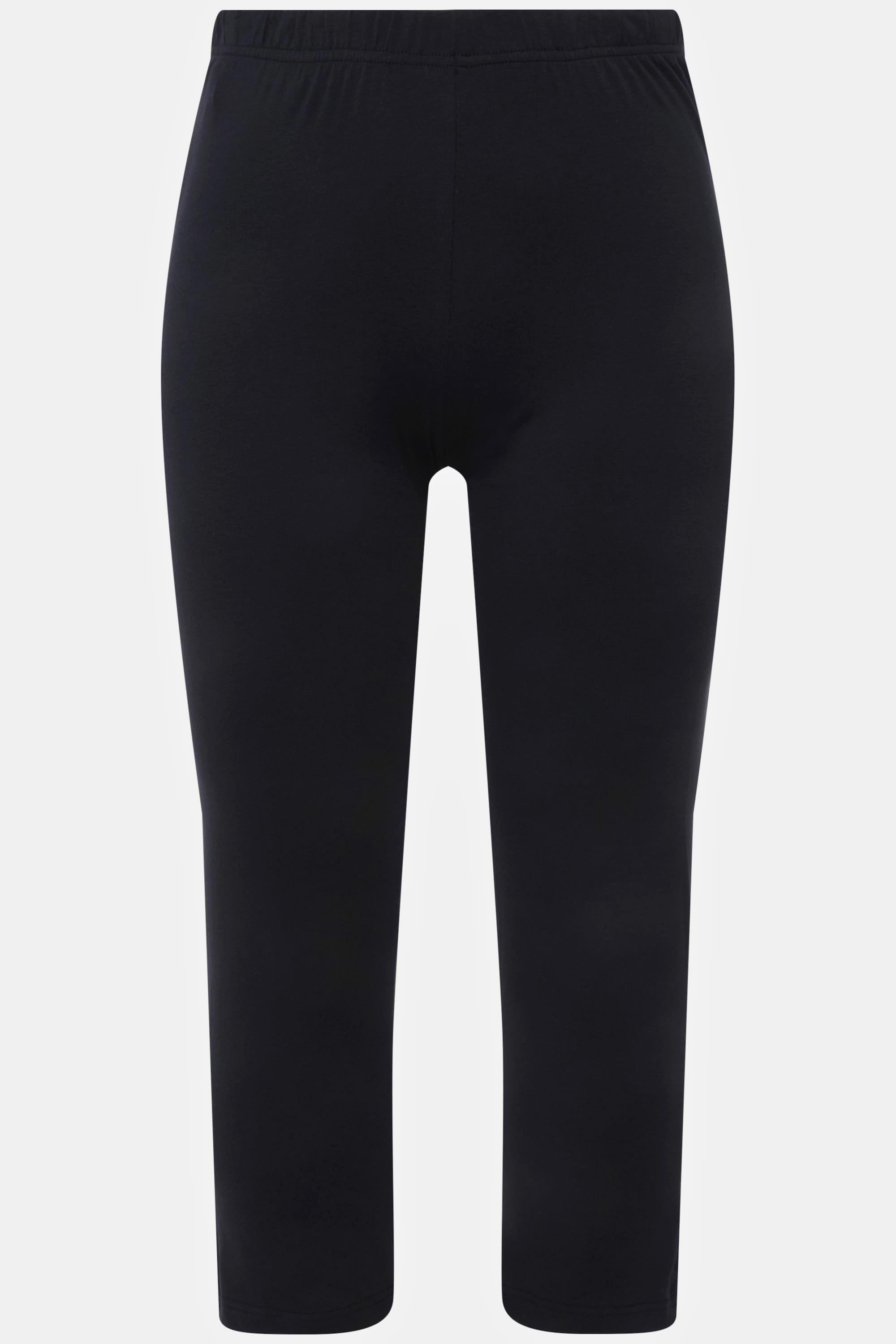 Ulla Popken  Pantalon corsaire longueur 7/8, taille élastique - jusqu'au 68/70 