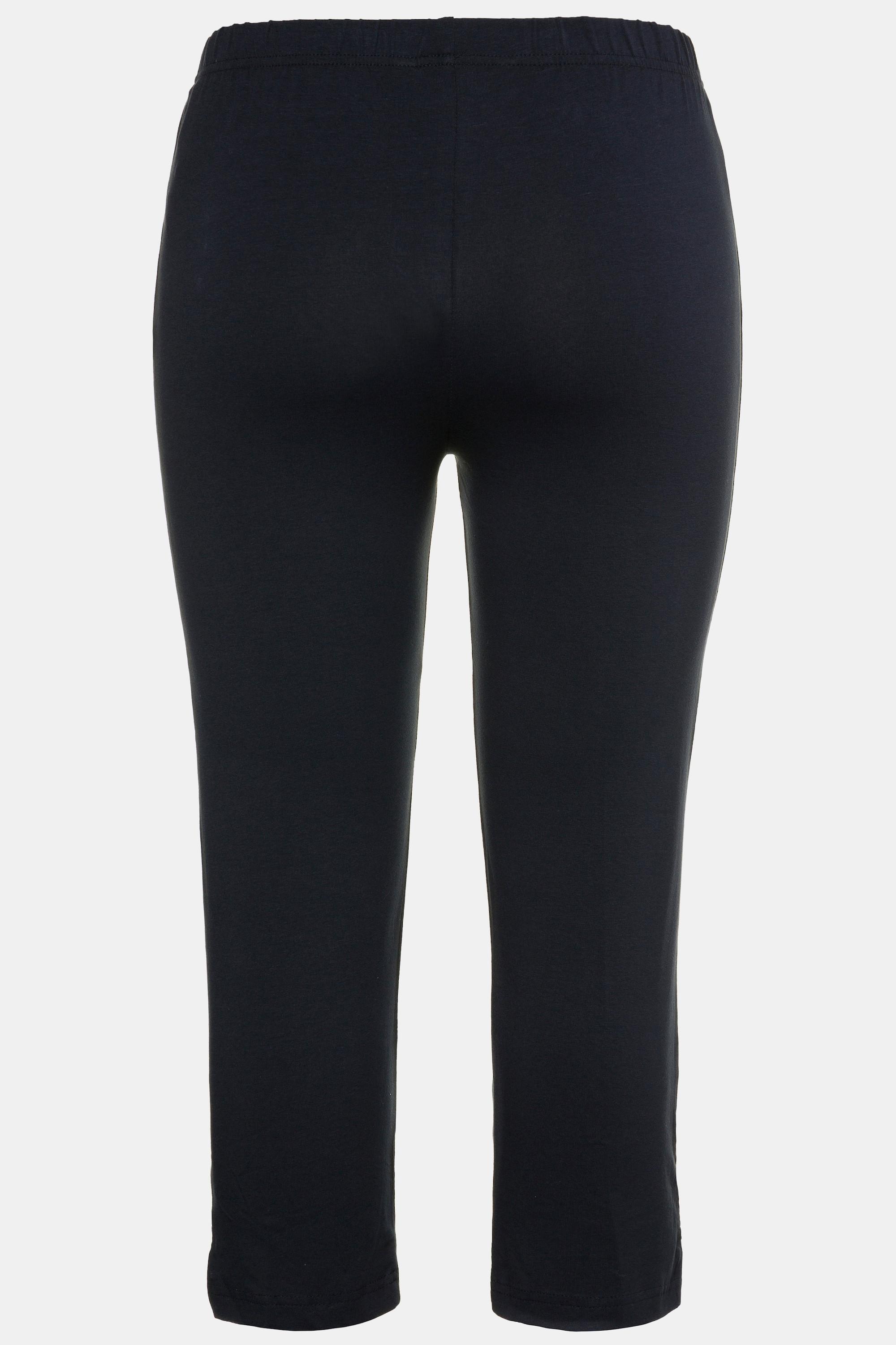 Ulla Popken  Pantalon corsaire longueur 7/8, taille élastique - jusqu'au 68/70 