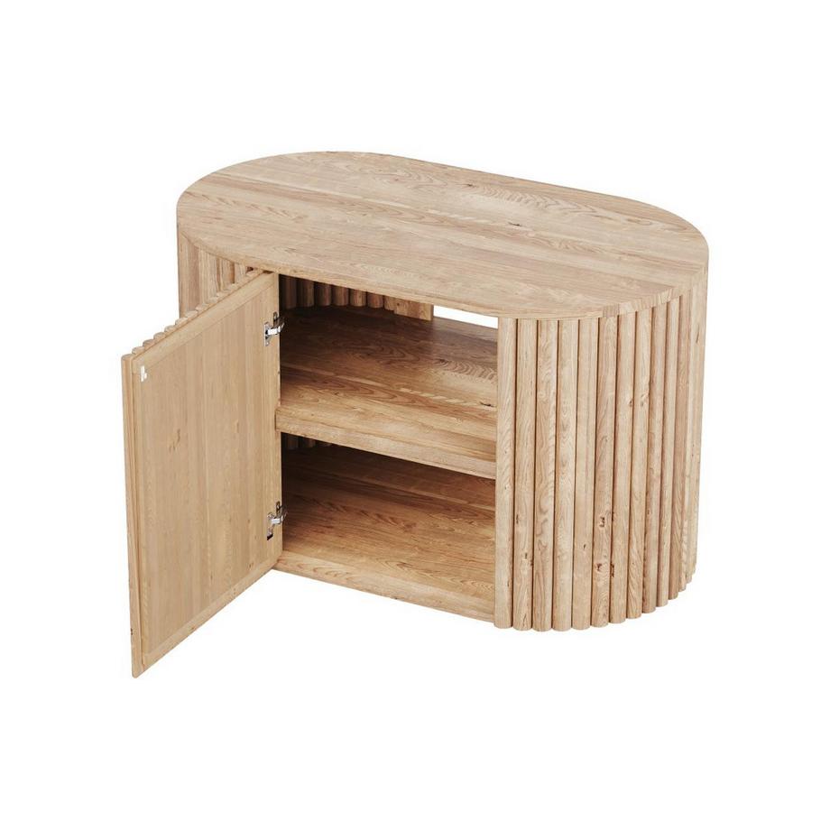 Vente-unique Mobile sotto lavabo sospeso 90 cm in Teak - TOWARI  